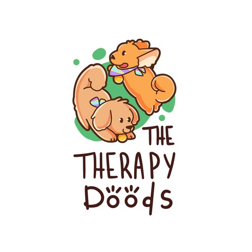 Cute Logo Design For Therapy Dogs