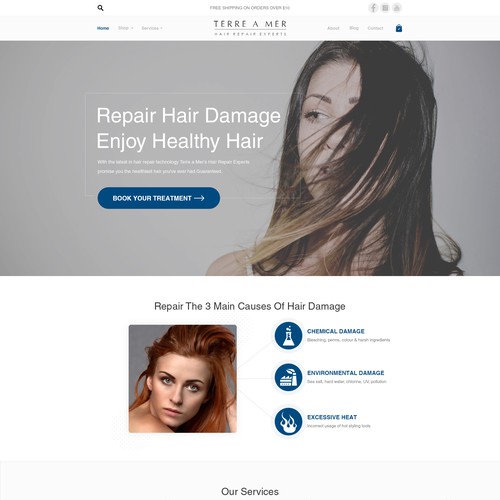 Powerful Homepage Design for Niche Salon