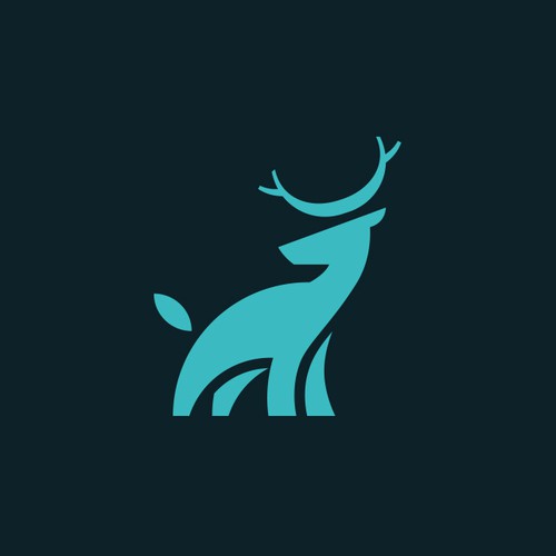 Deer logo with elegant stance
