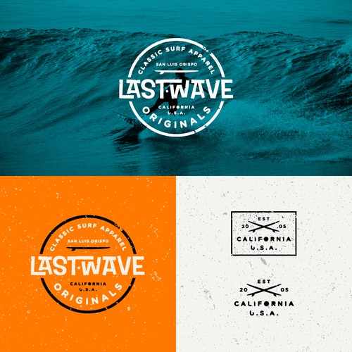 Retro Surf Logo for Last Wave