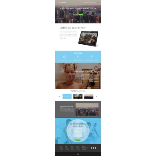 Creative Challenge! Create artistic one pager for an online booking system.
