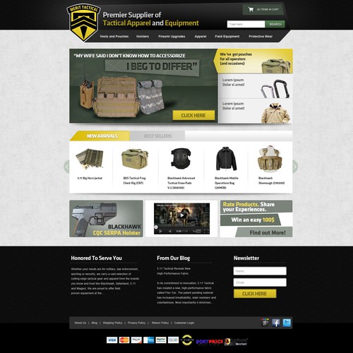 Merit Tactical needs a new website design