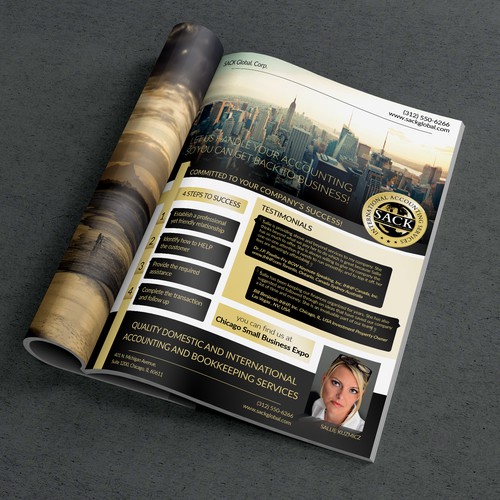 magazine ad for SACK Global Corp.