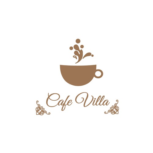 logo concept for cafe villa