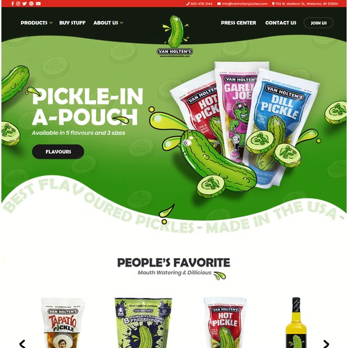 Colorful concept for pickle company