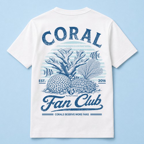 Vintage Coral Fan Club T-Shirt Design | I Can Create Something Similar For You