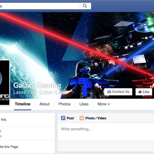 Gaming central - Facebook cover design