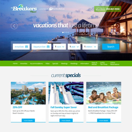 Design an Oceanfront Resort Website