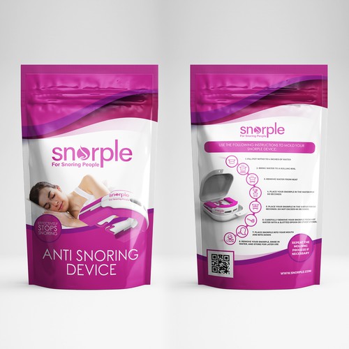 Snoring device packaging design
