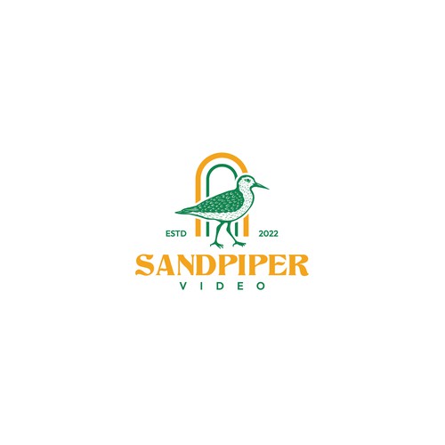 Sandpiper video vintage logo