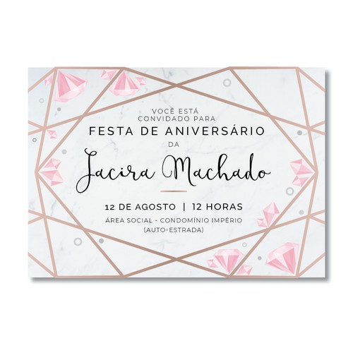 Feminine and fancy birthday invitation