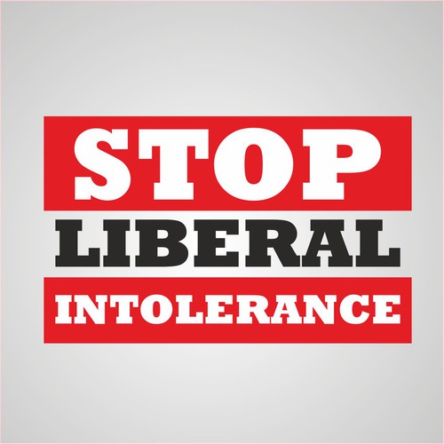 Bumper Sticker For " Stop Liberal Intolerance "