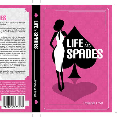 Design book cover for women's fiction novel "LIFE IN SPADES"