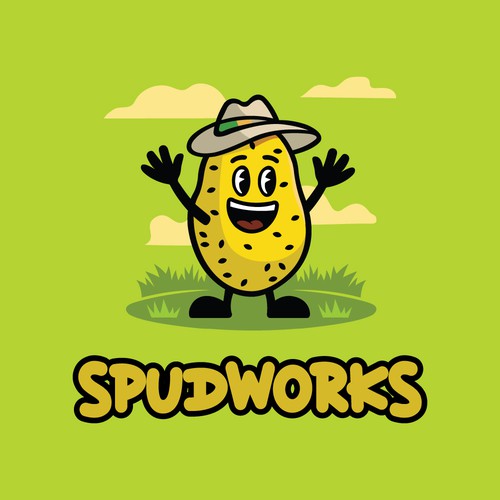spudworks logo design