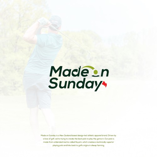 logo with a hidden message for a golf apparel company