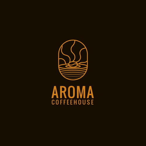 Simple logo design for coffeehouse