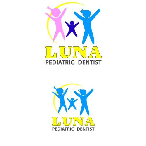 Modern logo and text for a Pediatric dentist