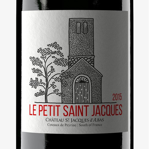 Eye catching and elegant wine label