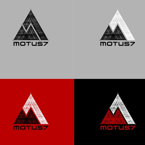 Logo for Motus7 in Sketch Tattoo/Snowboard Style