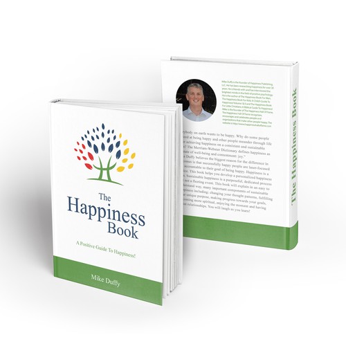Book cover concept for "The Happiness Book: A Positive Guide To Happiness!"