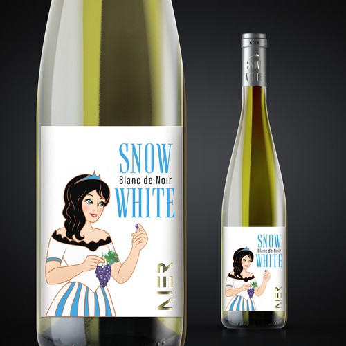 Snow White wine label design