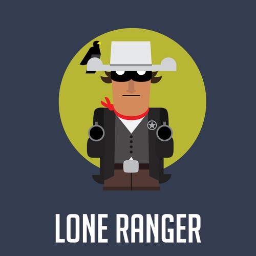 Lone Ranger character for mobile app