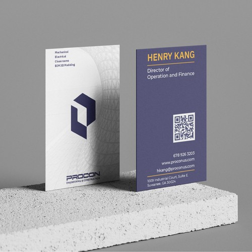 Business Card Design for Industrial Construction Company