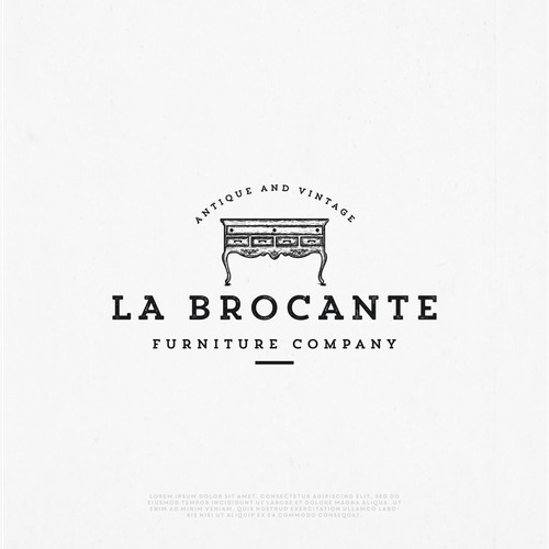 Vintage logo for La Brocante company