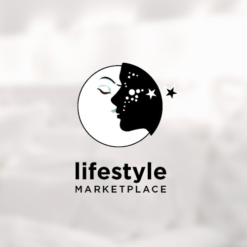 A moon shaped logo for Lifestyle marketplace 