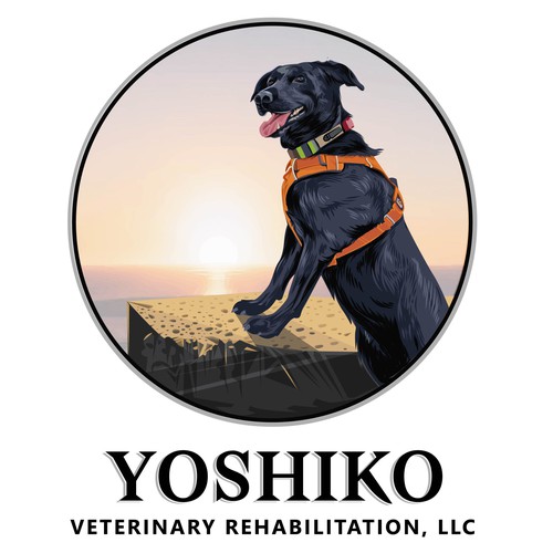 Creative logo for YOSHIKO VETERINARY REHABILITATION,LLC