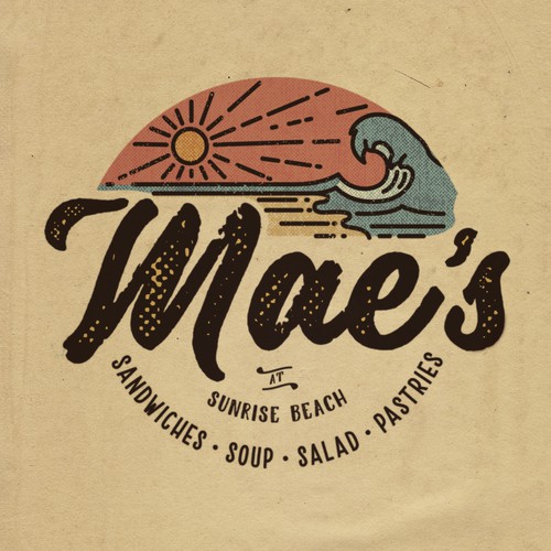 Vintage Beach Themed Logo