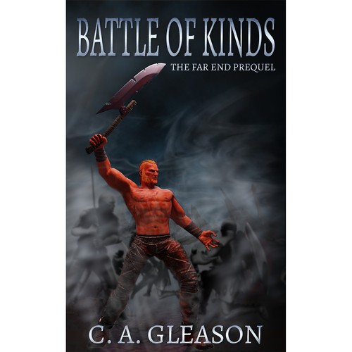 Gritty war fantasy novel book cover