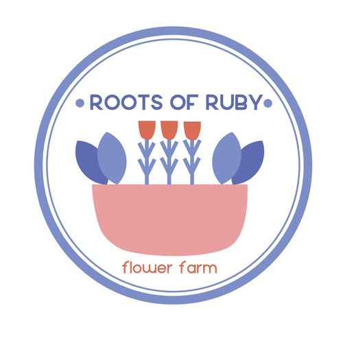 Logo for flower farm