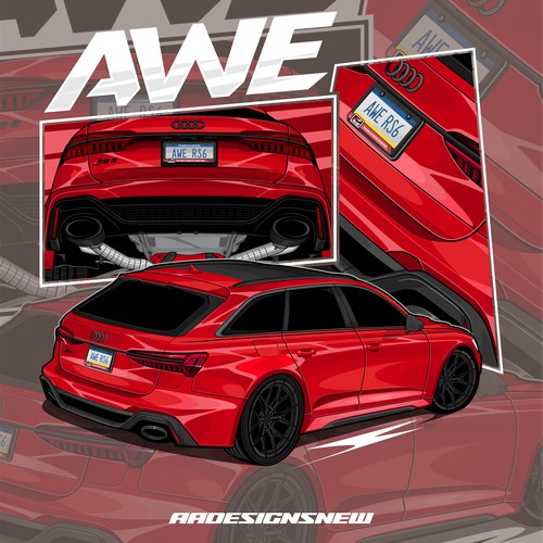 audi rs6 vector car