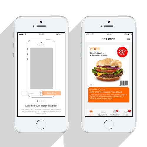 Be the designer of our Loyalty and Coupon application for iPhones with an IOS7 design style