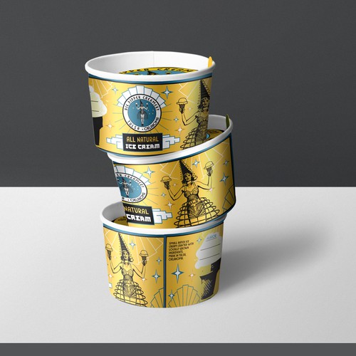 Small batch ice cream - Art deco style