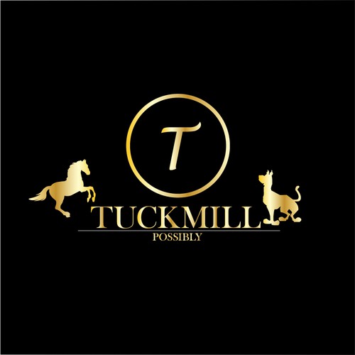 horse and dog incorpprate logo for tuck mill