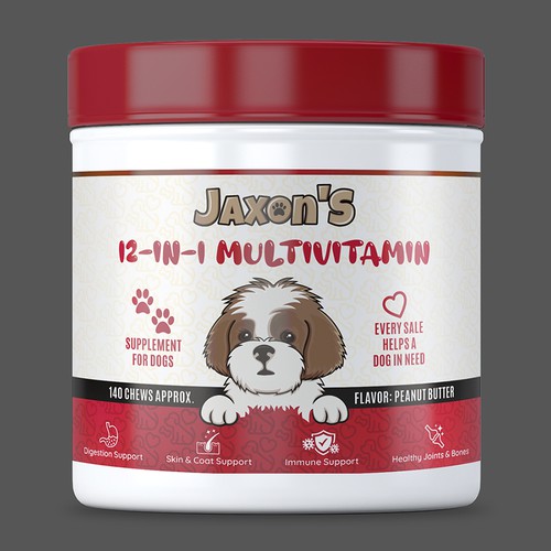 Jaxon's Multivitamin Supplement Label