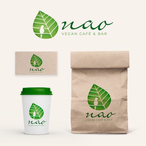 Nao Vegan Café & Bar Logo Design