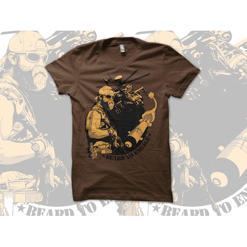 "BEARD TO ENGAGE" AH-64 Apache T-Shirt