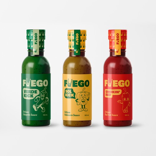 FUEGO — Artisan Hot Sauce Packaging Design