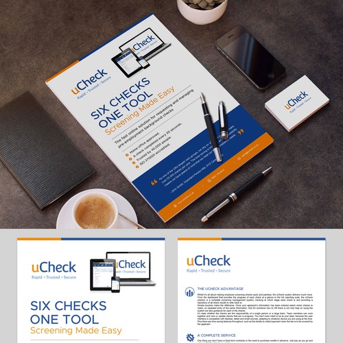 Brochure showcasing uCheck's Online Solution