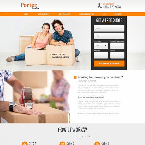 landing page