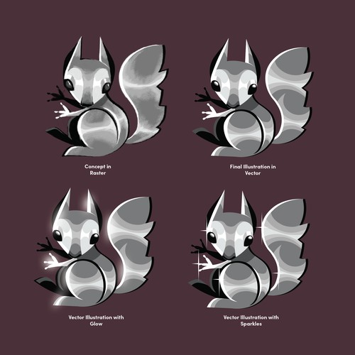 Shiny Squirrel Mascot