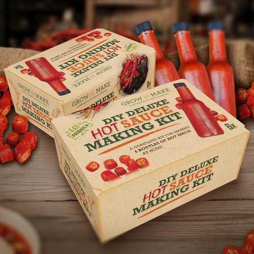 Packaging for deluxe hot sauce