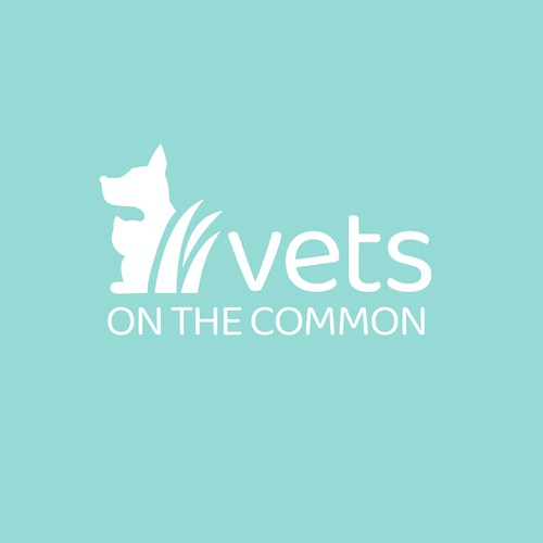 Pastel Blue & White Logo for Vet Clinic