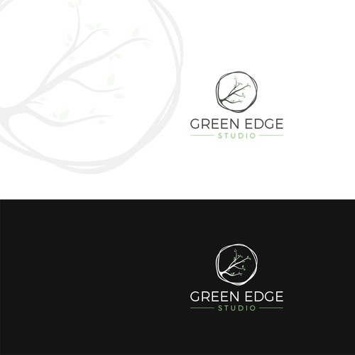 Green edge logo design