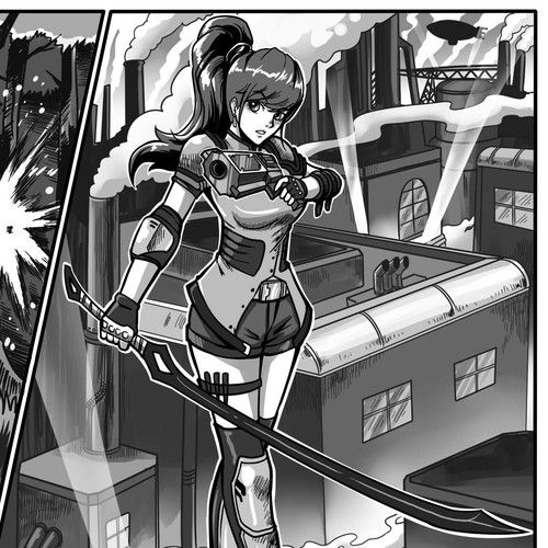 Manga style steam punk