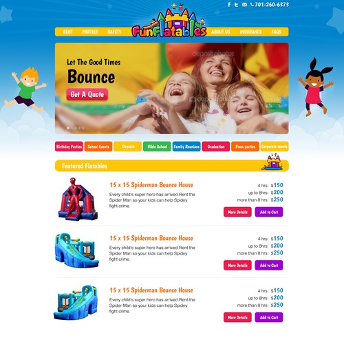 Funflatables Website