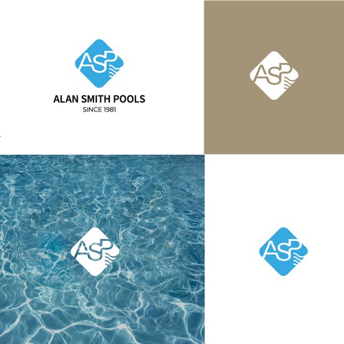 Logo for pools company